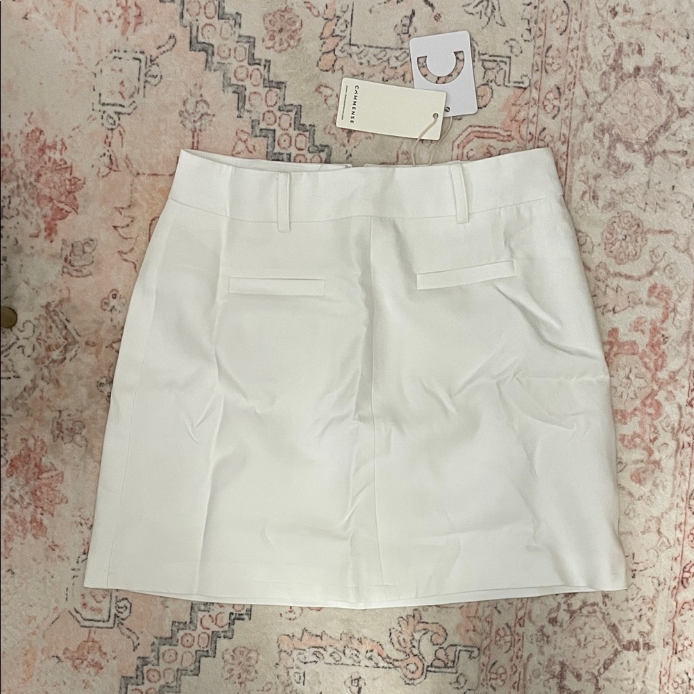 Commense White Mini Skirt